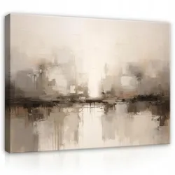 LEINWANDBILD Abstrakt Beige Boho Modern Leinwand Bilder Wohnzimmer 60x40