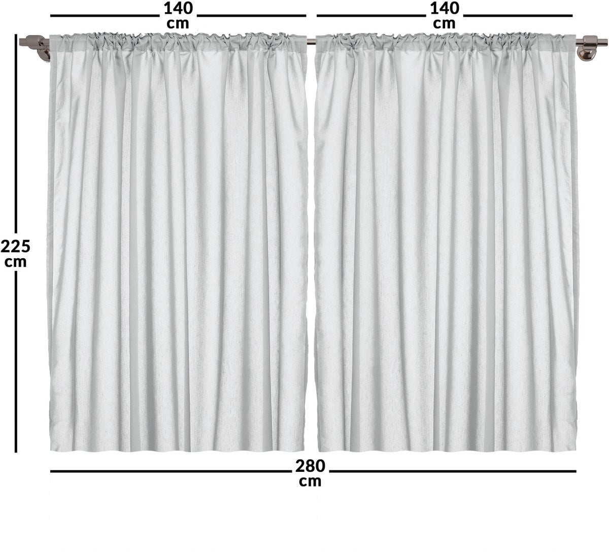 ABAKUHAUS Rustiek Gordijn Papavertuin Meerkleurig B: 280 cm, H: 225 cm