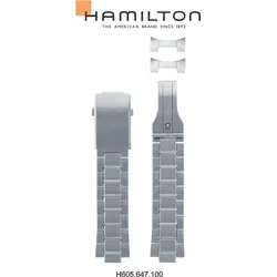 Hamilton - Khaki Aviation Band-set Edelstahl H695.647.100 - silber