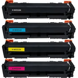 Kompatibles XL-Tonerkartuschen Set HP W2210X, W2211X, W2212X, W2213X - 207X