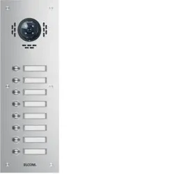 Elcom 1108180BTC TVG-8/1 Aussenstat. f Kamera-Türlautsprecher 8/1 Rund-Tast. UP Edelst. matt ESTA