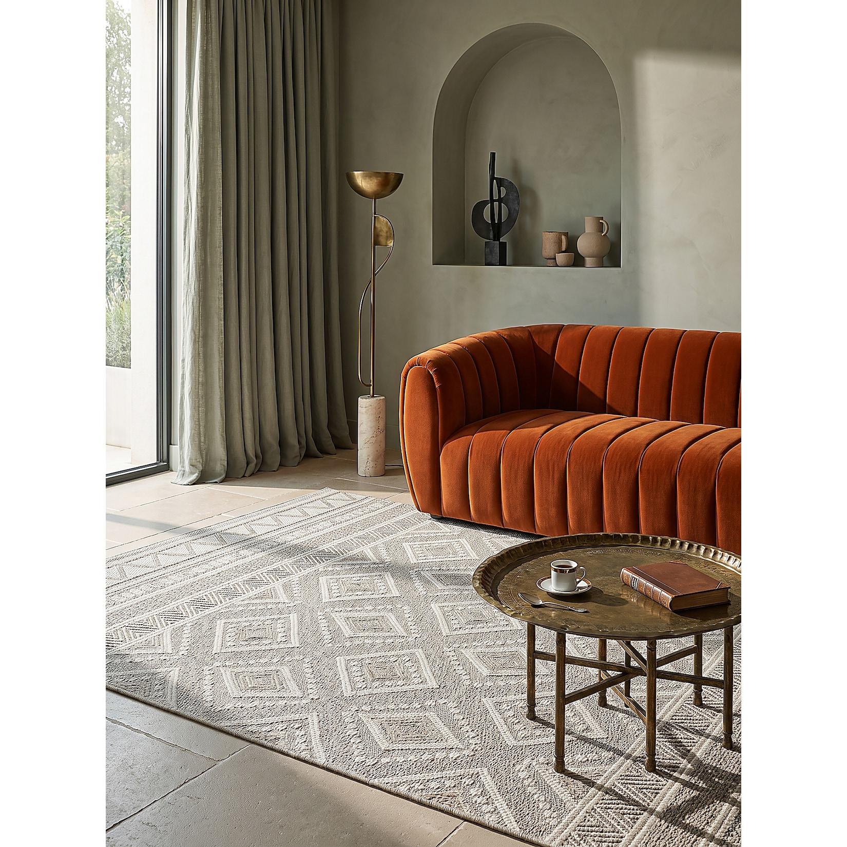 Flachgewebe-Teppich Polypropylen Beige 240x340 cm - ESERA Kadima