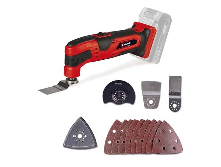 Einhell Outil multifonction sans fil TC-MG 18 Li - Solo Power X-Change (18V\, 11000-20000 min.-1\, porte-outil réglable en 12 directions) Livré sans Batterie ni Chargeur