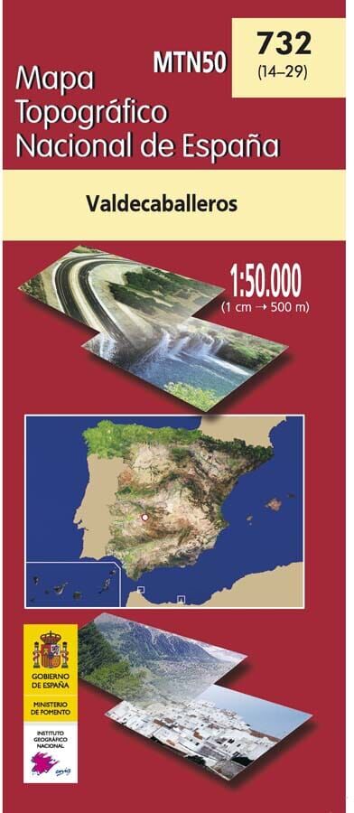 Carte topographique de l'Espagne n° 0732 - Valdecaballeros   CNIG - 1/50 000