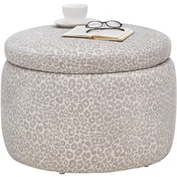 Hocker Baca Beige mit Stauraum