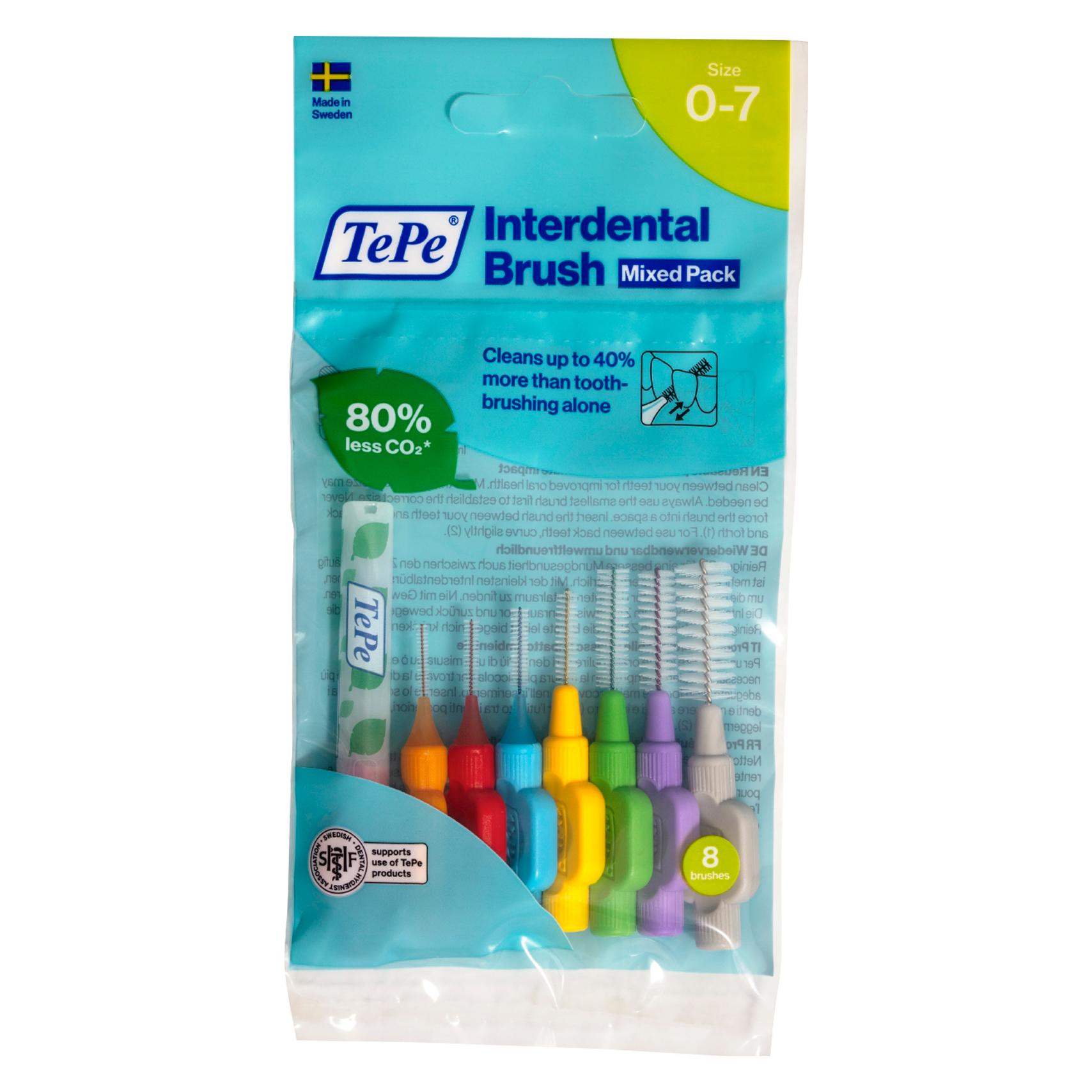TePe Interdentalbürsten Original Mixed Pack ISO 0-7 (8x, 1.30 mm) (7317400001982)