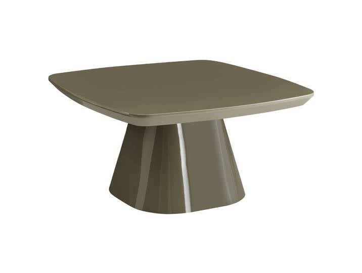 Adievent Couchtisch 80x80 cm olivgrün Hochglanz