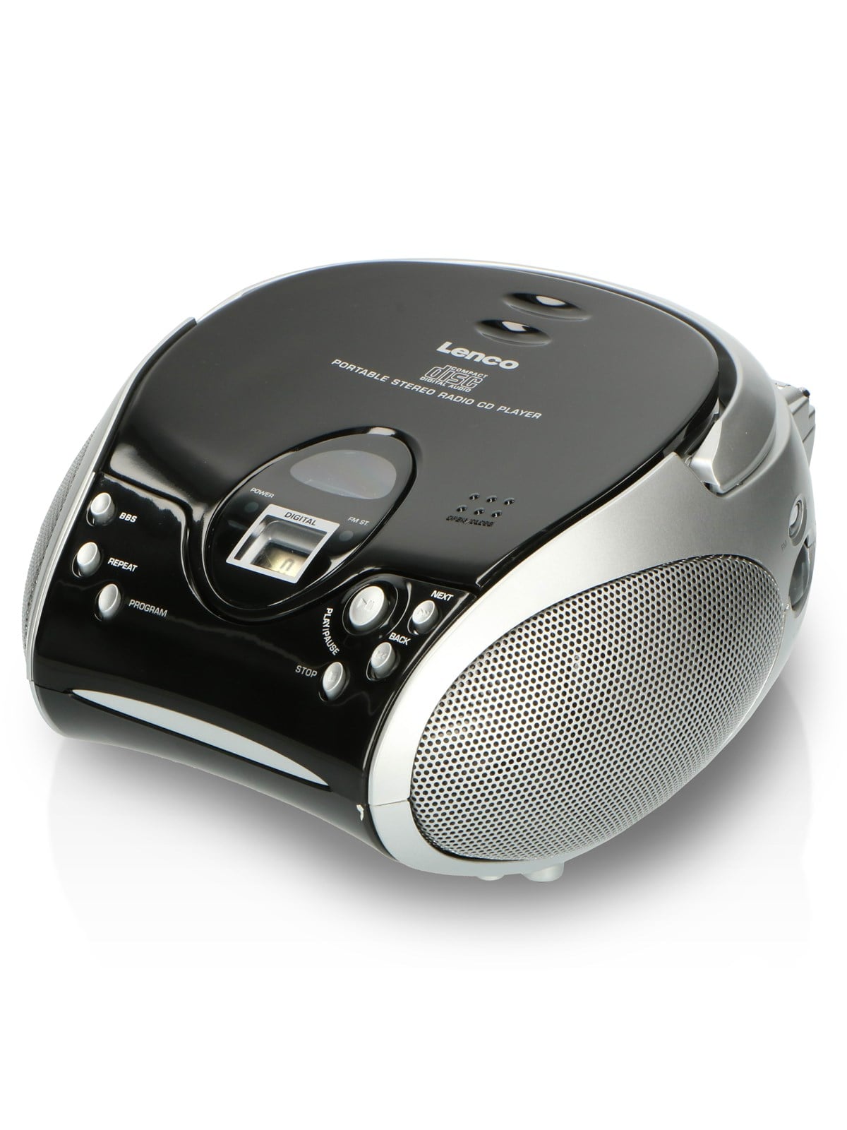 Lenco SCD-24 portable FM radio/CD player - Black/Silver