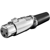 Mikrofonkupplung, 3Pin schwarz, 1 Stück