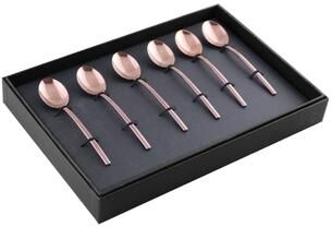 Mepra 6-piece Stainless Steel Due Bronxo Coffee Spoon Set