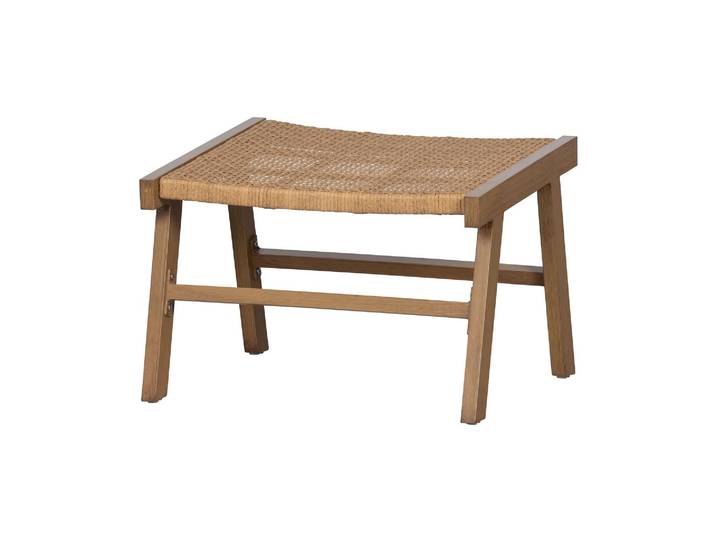 Repose-pieds en aluminium beige, rectangulaire, intérieur/extérie