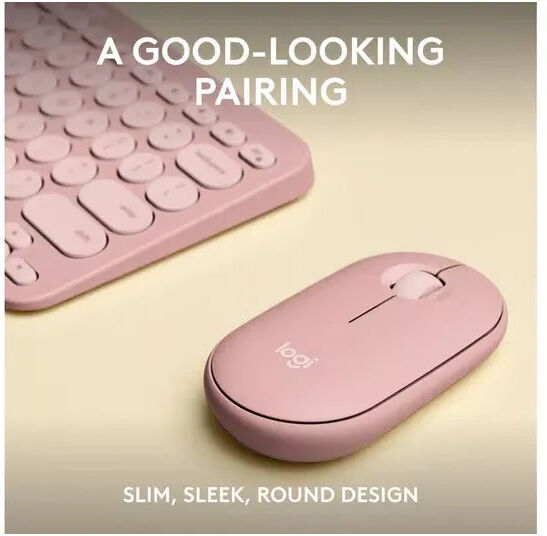 Logitech Pebble 2 MK380 Wireless Keyboard & Mouse Set - Rose