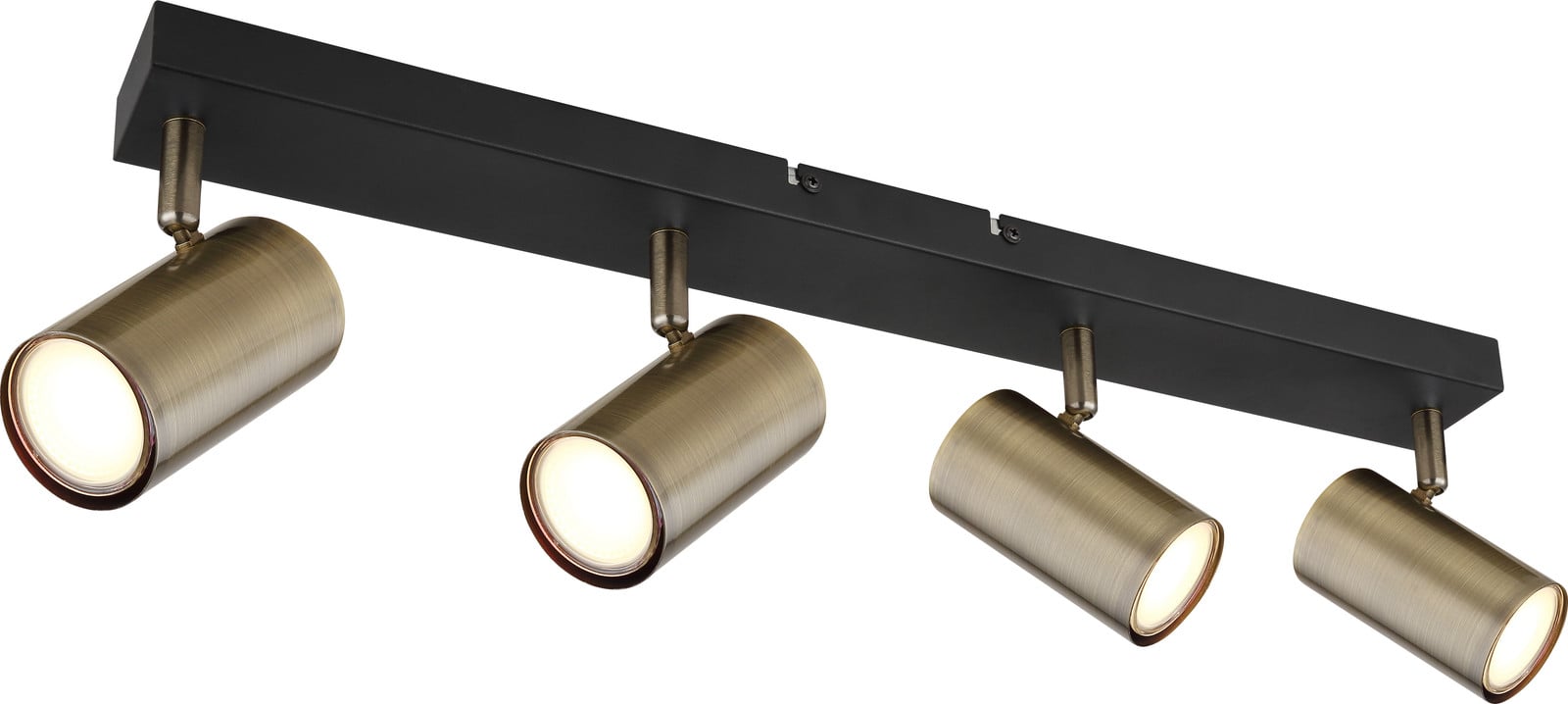 Globo Lighting Plafondlamp Robby 4-lichts zwart en brons
