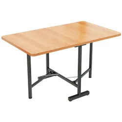 STILVORA Esstisch ausziehbar klappbar Ameikanische Weiße Eiche 120x80x75  platzsparend mit Aufbewahrung, MDF Tischplatte und Legierungsstützen