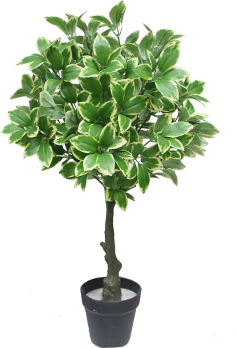 Kunstpalm voor volwassenen, groene kamerplant in pot