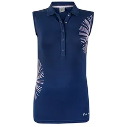 Girls Golf PUFF FLOWER Damen Polo ärmellos (17127) navy