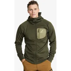 Evolution Stretch Fleece Hoodie Herren Forest Night, Größe:M - Herren > Oberteile > Fleece & Midlayers - Grün
