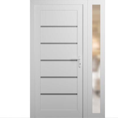 VDOMDOORS Manux 8415 White Silk uPVC Exterior Door