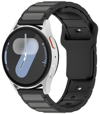 Everyday Crate Silicone Watch Band Dual Color Shaped Adjustable Replacement Watch Strap black Grey