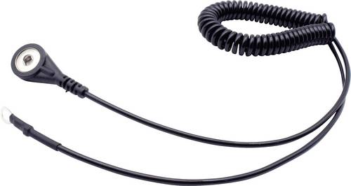 Quadrios ESD-Erdungskabel 1.80m Druckknopf 4 mm, Ringkabelschuhanschluss