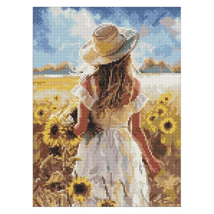 Ideyka Diamond Painting mit Rahmen Der Sonne entgegen 30 x 40 cm (AMO20352)
