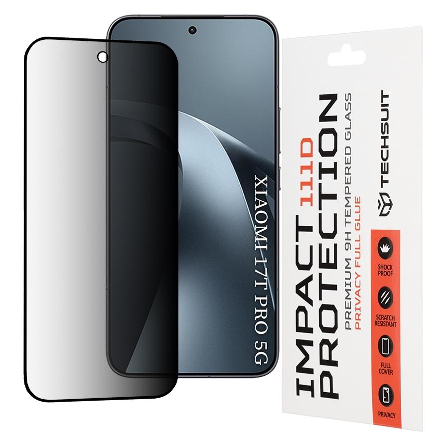 Techsuit - 111D Privacy Full Glue - Xiaomi 17T Pro - Schwarz (Xiaomi 17 Pro) (71649258)
