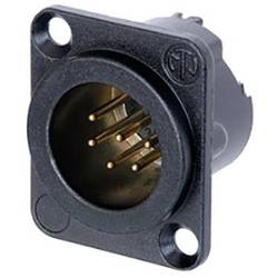 Neutrik NC6MD-LX-B-CON XLR-Steckverbinder Flanschstecker, Kontakte gerade Polzahl: 6 Schwarz 1 St.