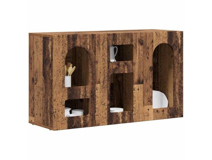 KTHLBRH Sideboard ELST Altholz 100 x 35 x 59 cm Mehrschichtholz 5 Etagen, robust, geräumig, leicht zu reinigen, für Esszimmer und Wohnzimmer
