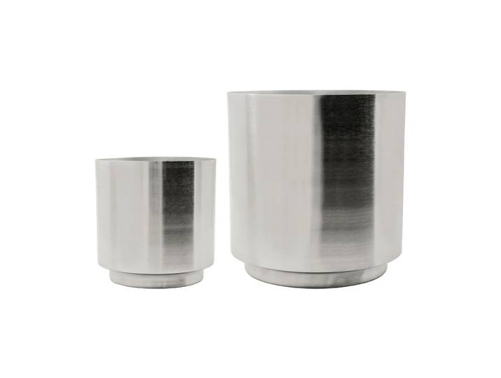 House Doctor Pots Bailey, lot de 2 Silver finish
