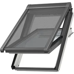 VELUX Hitzeschutzmarkise aussen Uni Schwarz 5060, MK06, Aluminiumschiene,Elektro,GGU,VELUX