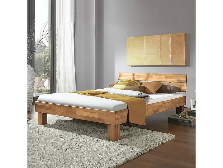 Massivholzbett AresWOOD - Eiche 140 x 200cm Massivholz Wildeiche, geölt Braun/Wildeiche Wildeiche