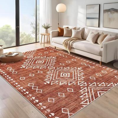 Garvee Sleek Geometric Diamond Medallion Area Rug