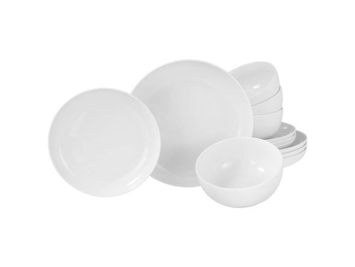 SPEISETELLERSET Porzellan Weiß
