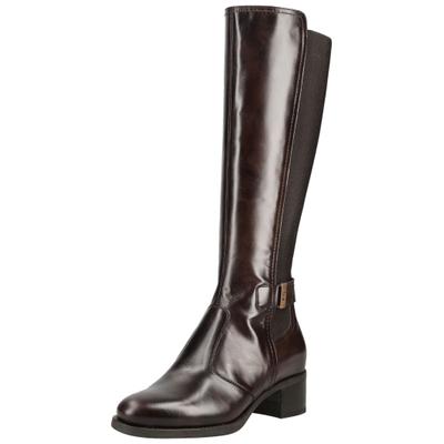 Stiefel NERO GIARDINI "Nero Giardini Stiefel Leder/Textil", Damen, Gr. 38, braun (cafe), Leder, Textil, Schuhe Stiefel