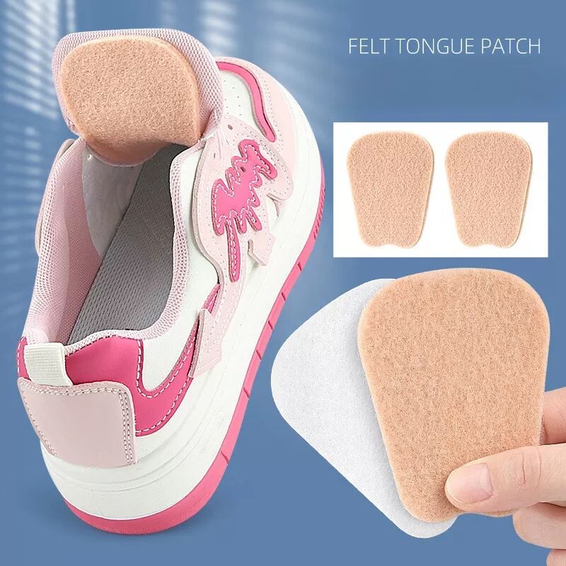 INF Paquet de 10 coussinets de languette pour chaussures L Beige