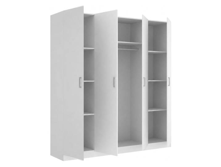 Grande armoire effet bois blanc 200x52 cm