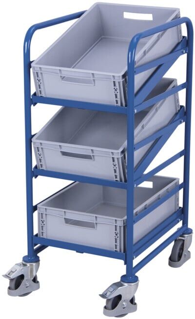 VARIOfit Chariot Euro avec 3 bacs en plastique (sw-610.102)