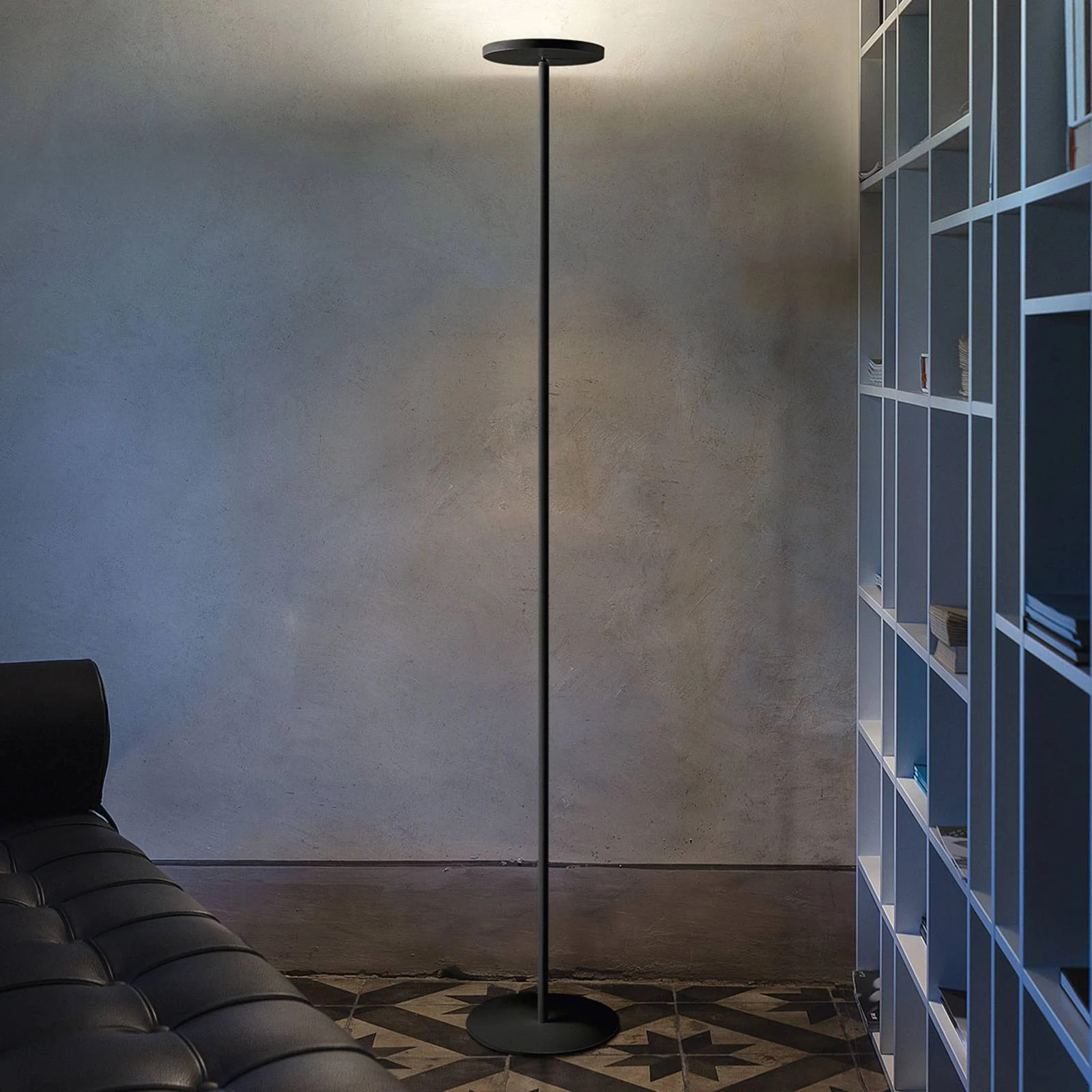 Linea Light Joshua LED vloerlamp, zwart, modern, voor woon- of eetkamer