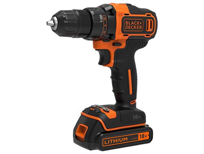 Black & Decker BDCDD186B-QW Black & Decker Perceuse-visseuse 18V sans fil avec chargeur/batterie 1\,5 Ah