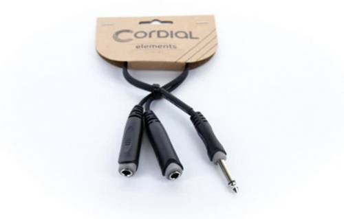 Cordial EY 0,3 PGG XLR Y-Adapter [1x Klinkenstecker 6.3mm (mono) - 2x Klinkenbuchse 6.3mm (mono)]
