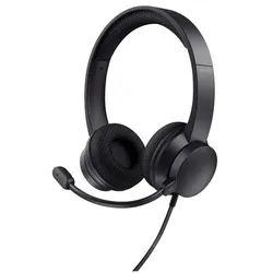 Trust Rydo Enc Computer Headset (Kabelgebunden, USB-A), Office Headset, Schwarz