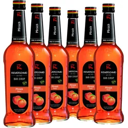 6 × Riemerschmid Bar-Sirup Pfirsich Geschmack 0,7L