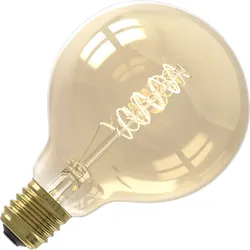 Calex | LED-Glühfaden | Große Fassung E27 | G95 Globe | Gold | 5,5W | 3-stufig dimmbar