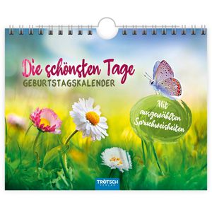 Trötsch Geburtstagskalender 52814N, Die schönsten Tage, jahresunabhängig, 20 x 16 cm