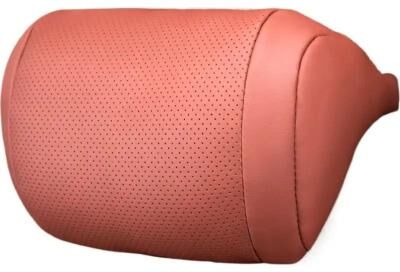 Uplift Picks Luxury Nappa Leather Car Neck Pillow Breathable Soft Headrest Cushion red