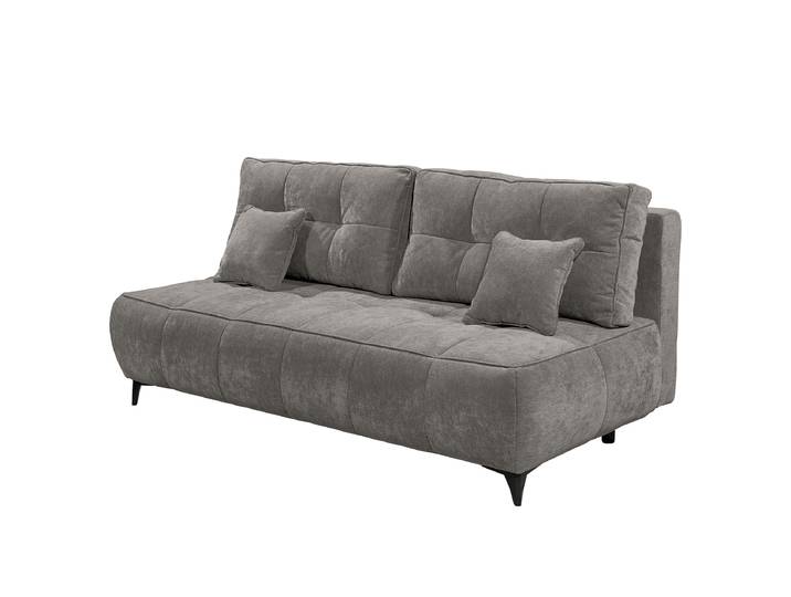 Big-Sofa mit Schlaffunktion Grau Chenille Holda 215 x 96 x 106cm mit Schlaffunktion Schwarz Modern