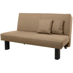 FALTSOFA Kalomira Bezug Flachgewebe Metall schwarz / sand