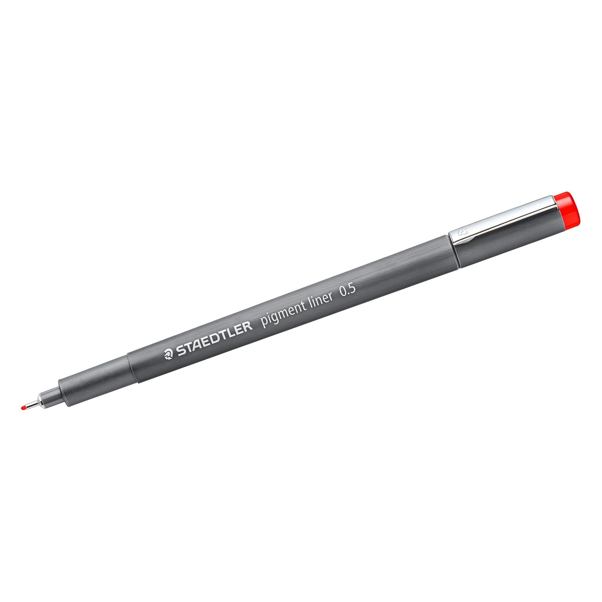 Staedtler pigment liner 308 Fineliner, Einzelprodukt, rot, ca. 0,5 mm (1x) (308 05-2)