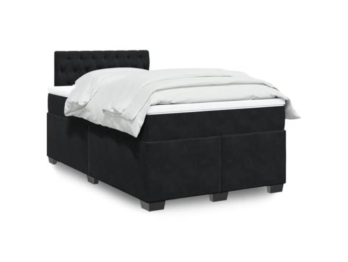 RJPLMFV Lattenrost mit Matratze, Velours, Schwarz, 120 x 200 cm Individuelle Taschenfedern, abnehmbarer Bezug, waschbar, individuelle Unterstützung, atmungsaktiver Komfort