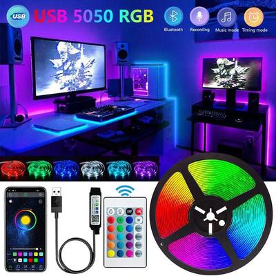 Inspired Finds SmartGlow Bluetooth LED Strip Lights 5050 RGB Backlights With App Remote Control 9.84 Ft
